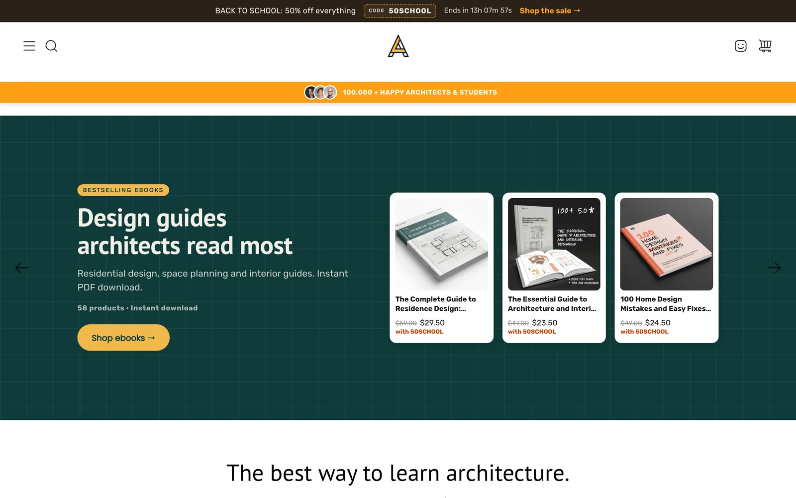 Learn Architecture Online home page